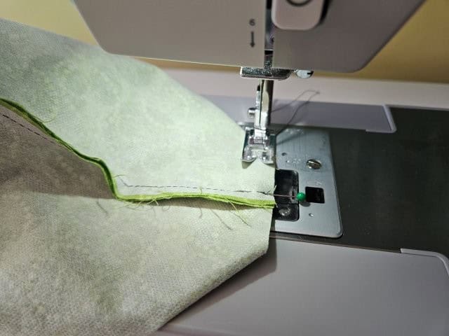 Sew the edge to square the bottom
