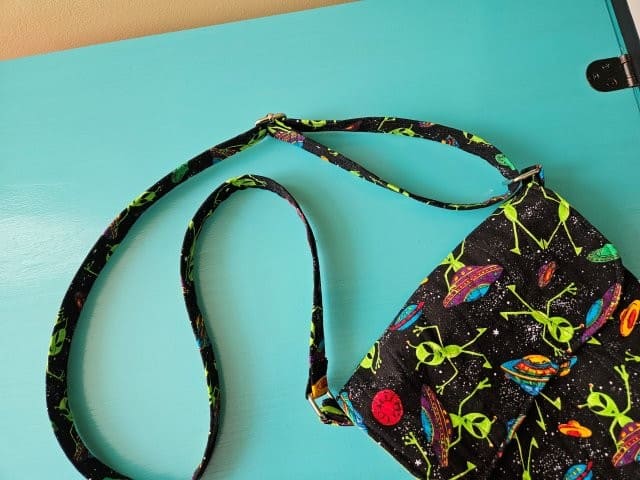 Picture of the long strap attached