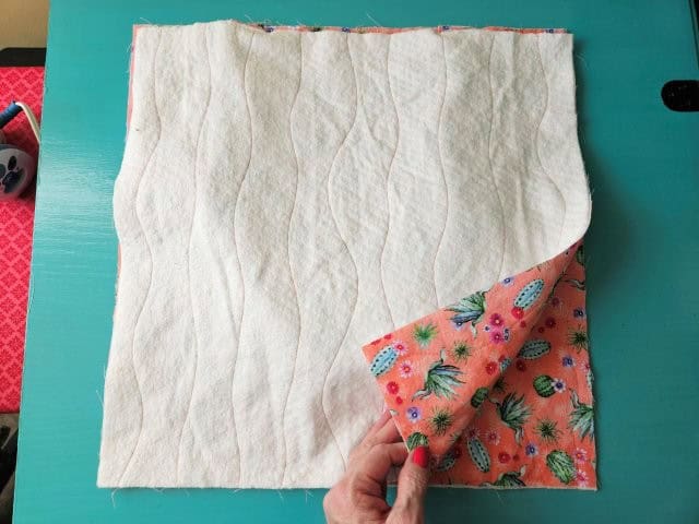 Place the outer fabric pieces right sides together