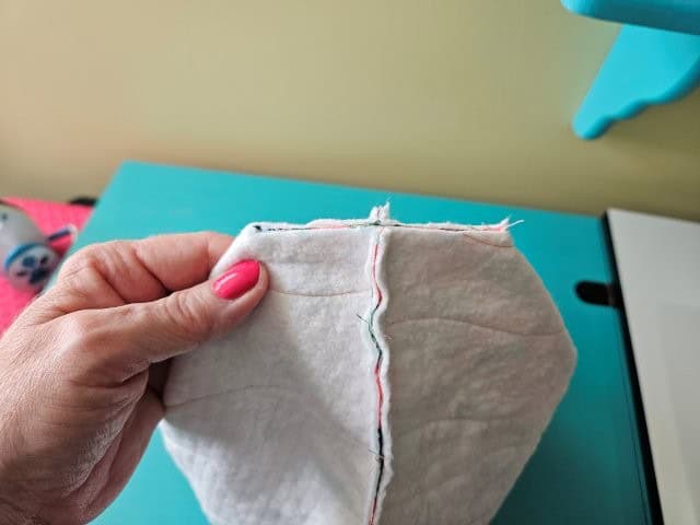 Pinch the squares lining up the seams