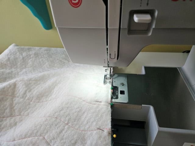 Sew around the top of the bag leaving an opening for turning