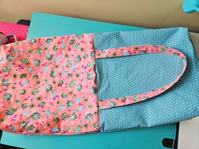 Turn the tote bag right side out
