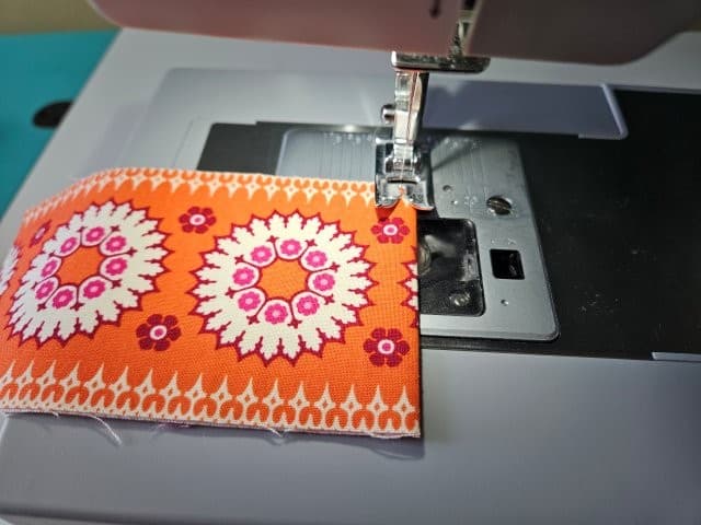 Top stitch along the fold