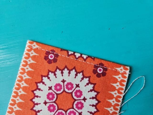 Picture of the fold with top stitching