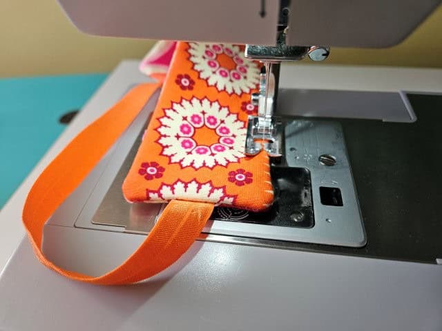 Top stitch around the elastic