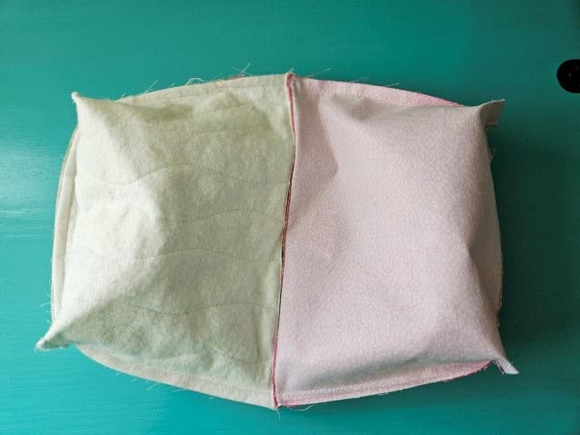 Picture of the zipper pouch with the corners squared