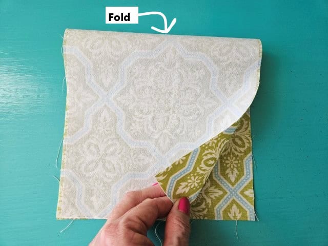 Fold the pocket in half right side together