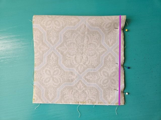 Sew along the right edge of the notepad pocket