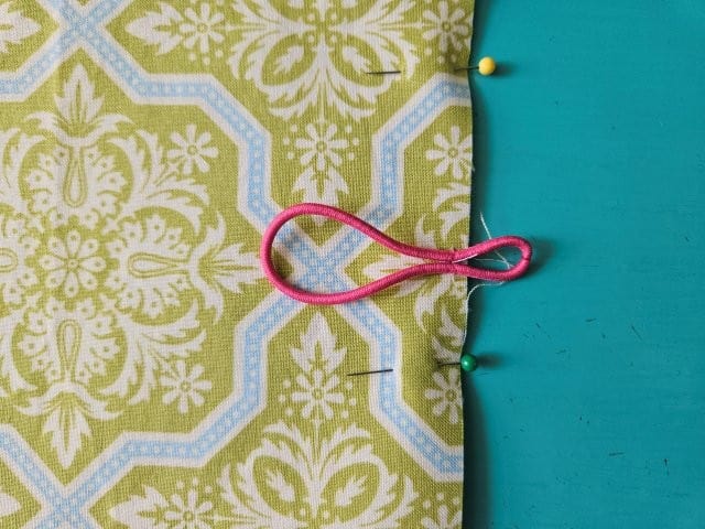 Picture of hair tie basted