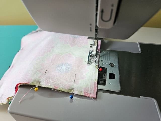 Sewing the notepad holder together