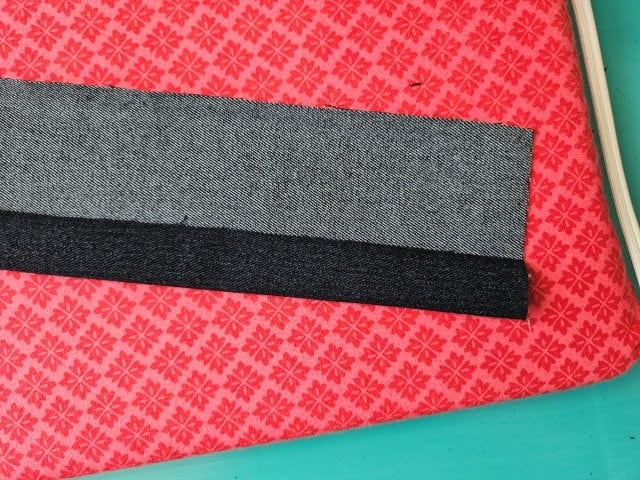 Open the strap back up and fold the edge to the center