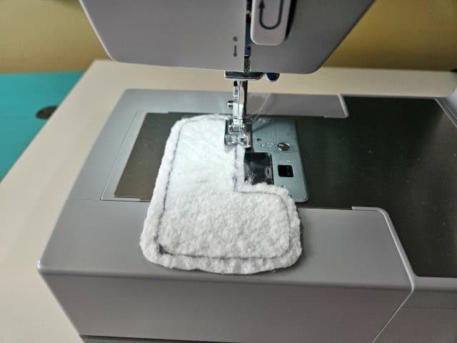 Stitch over the traced lines to create a letter outline