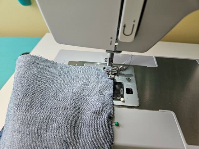 Sewing the other side of the zipper