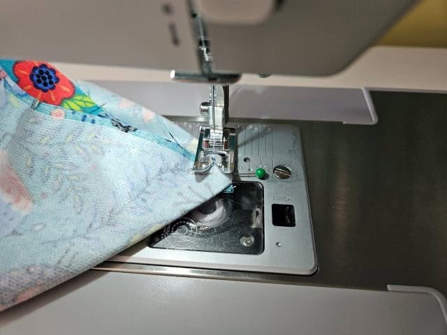 Sew along the edge of the square