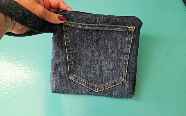 Denim Jeans Wristlet Purse Sewing Tutorial