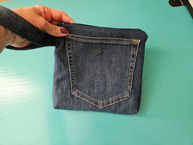 Denim Jeans Wristlet Purse Sewing Tutorial