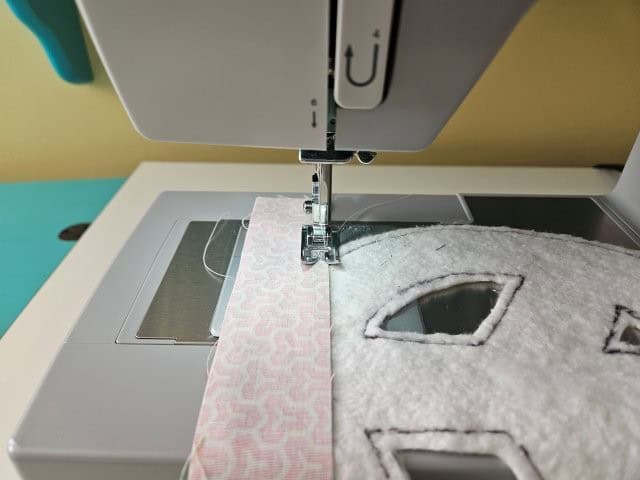 Sew along the bottom edge