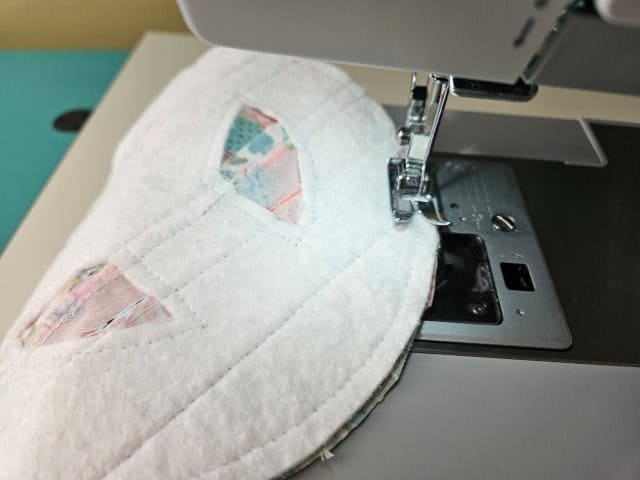 Sew over the outline stitches sewn previously
